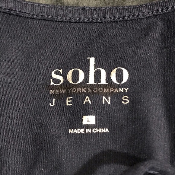 New York & Company Soho Navy leotard Large - Picture 3 of 4